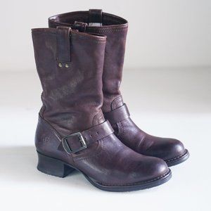 Frye Brown Leather Chestnut Classic Pull on Bootie